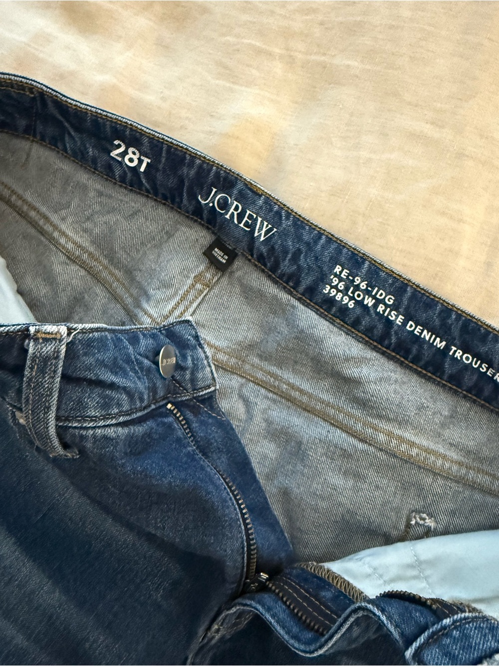 J. Crew Dark Blue High-Rise Wide-Leg Jeans - Picture 4 of 5